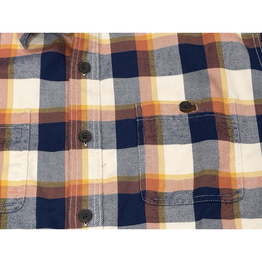 Orvis Mens XL Plaid Flannel Cotton Button-Up Shirt Long Sleeve Classic Pockets - Picture 7 of 12